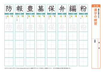 漢字の練習（音読みサ～ワ行）プリントNo.9