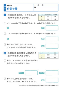 少数の倍プリントNo.4
