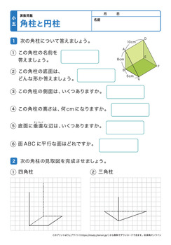 角柱と円柱プリントNo.2