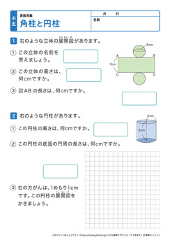 角柱と円柱プリントNo.5